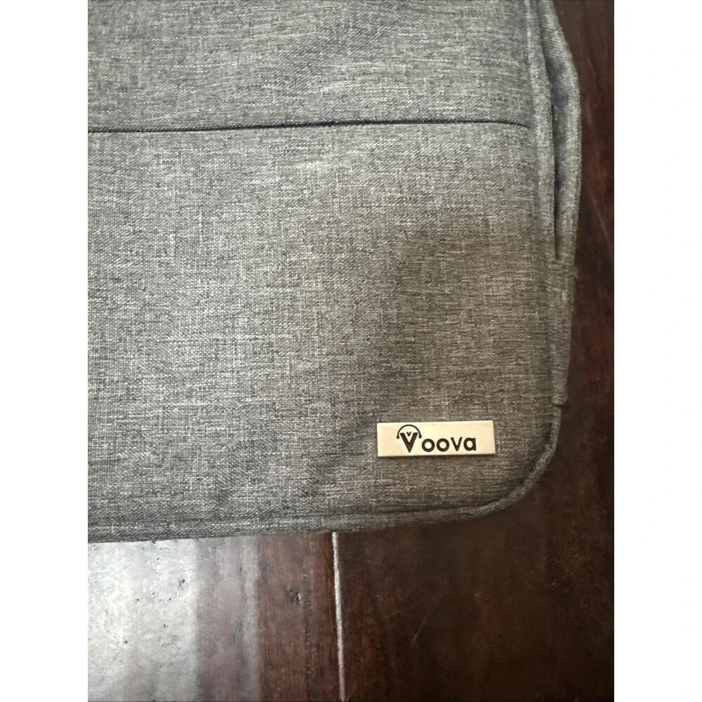 Voova Gray Laptop Sleeve Bag with Pockets Water Resistant Computer For 13 Inch